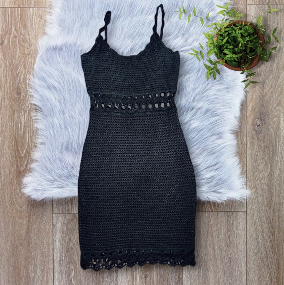 GUESS Cassidy 100% Cotton Dress Jet Black New No Tags